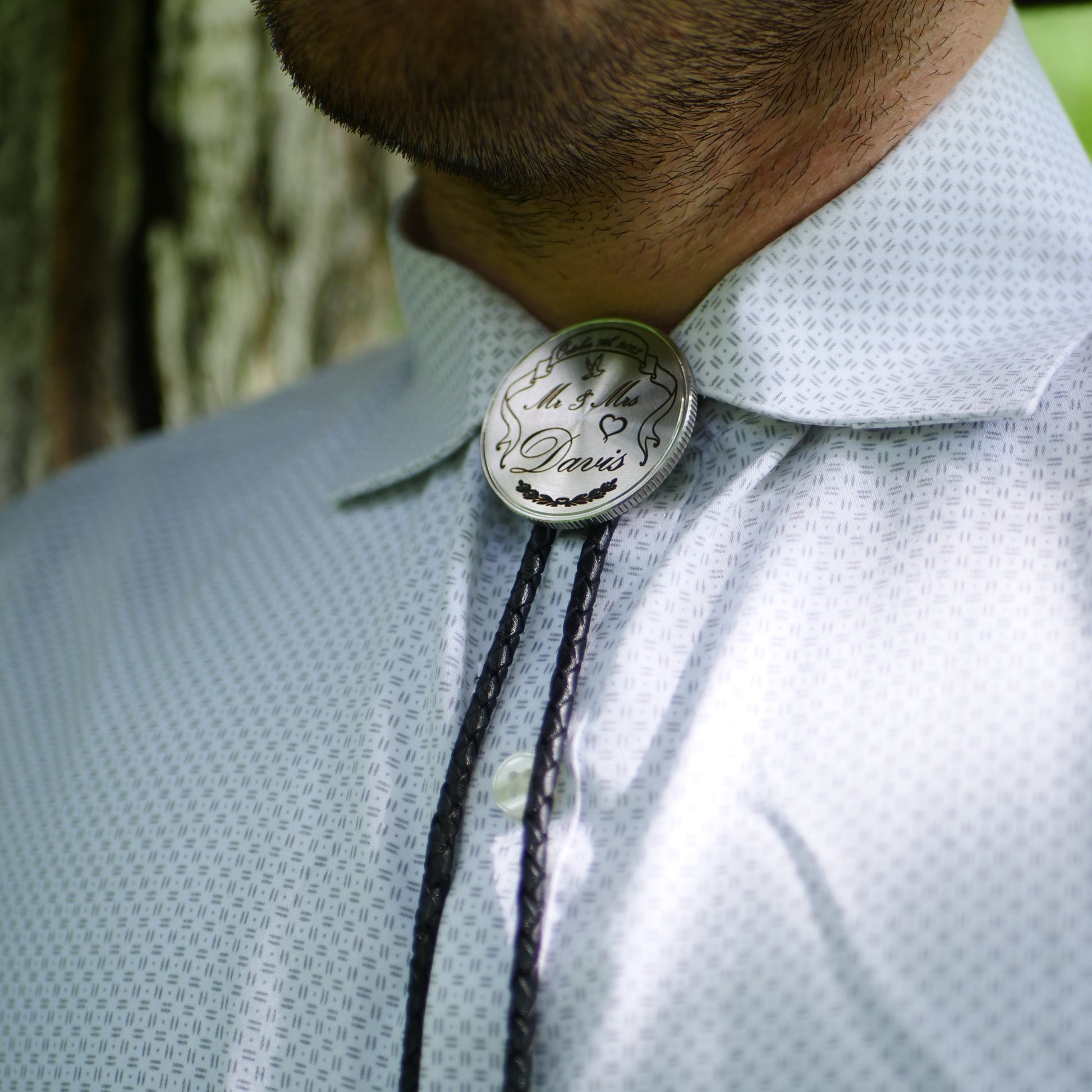 Custom Wedding Bolo Tie (Groom) – BoloTieStore - Main Image