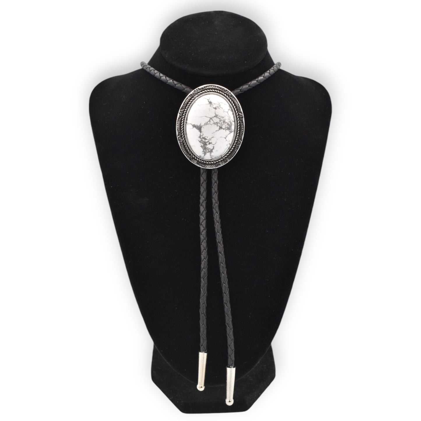 Howlite Stone Bolo Tie