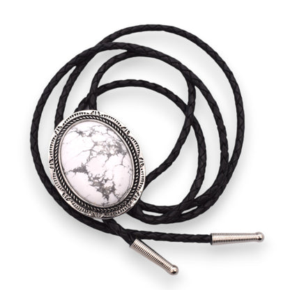 Howlite Stone Bolo Tie