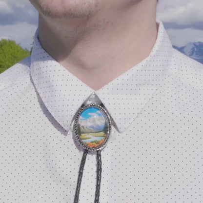 River Valley Mountain Stream Nature Bolo Tie