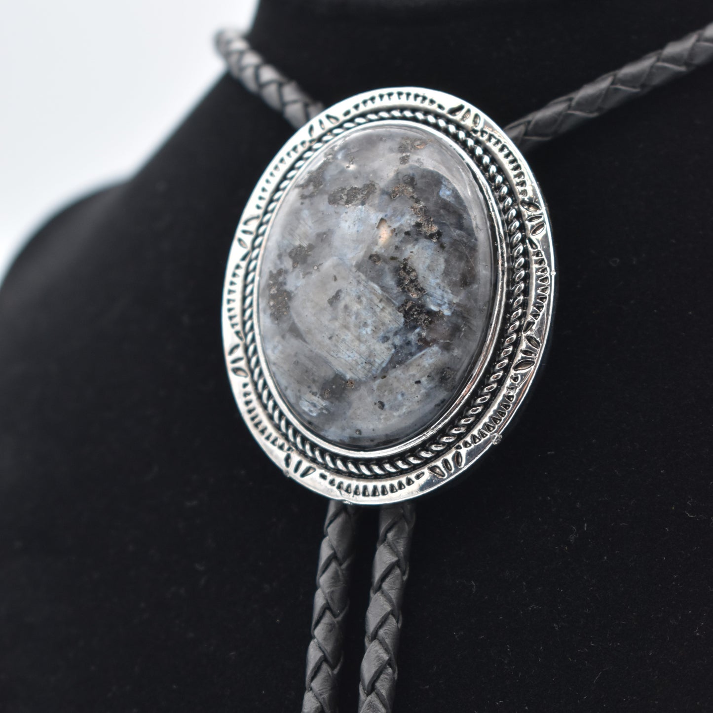 Spectrolite Stone Bolo Tie