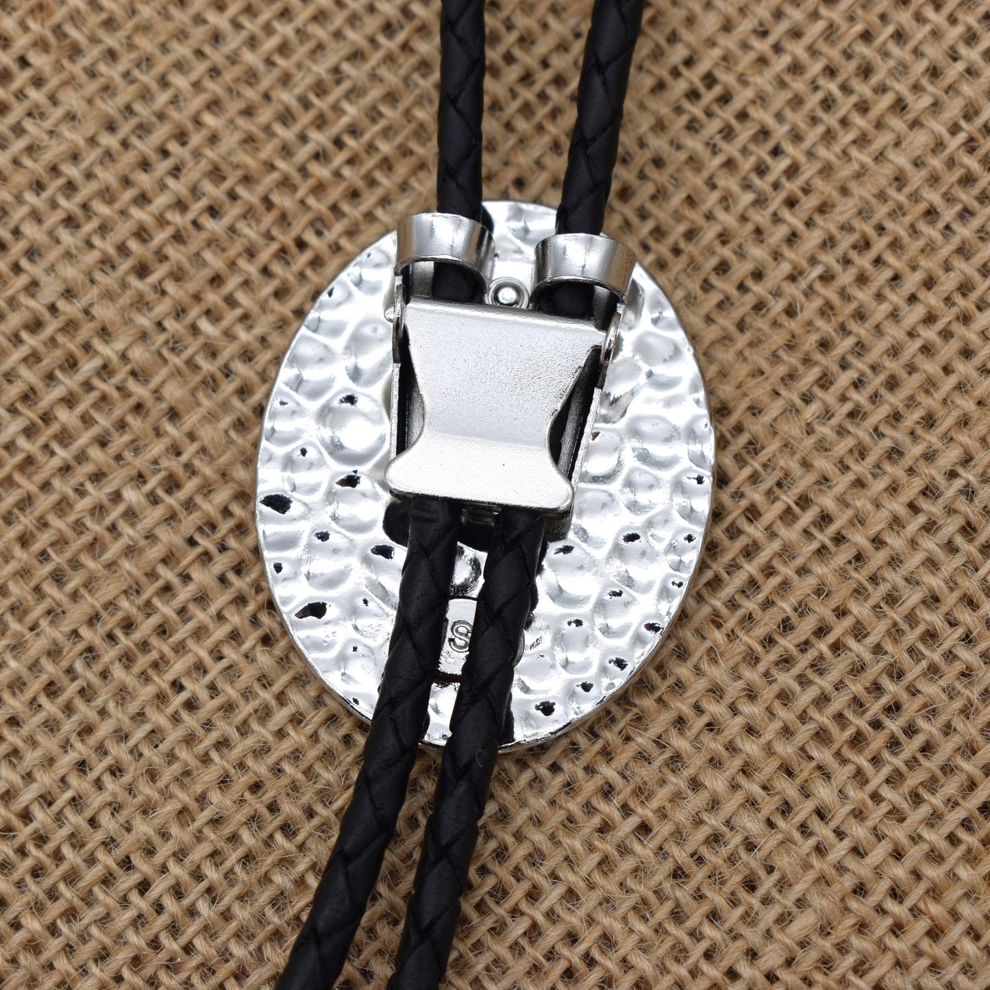 Bronco Western Black Brown Bolo Tie