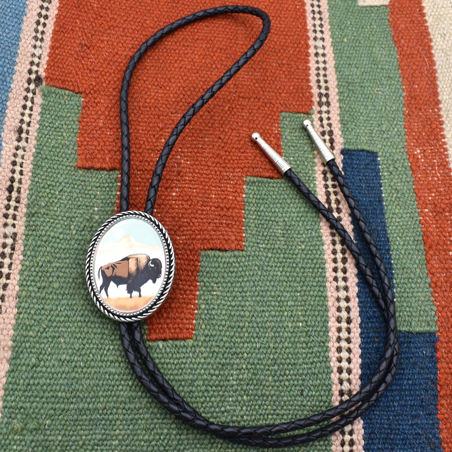 Bison Buffalo Western Bolo Tie