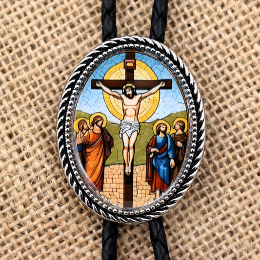 western wedding tie,handmade bolo tie,bola string bolo tie,western lariat bolo,mens bolo tie man,womens ladies bolo,custom personalized,black tie brown tie,jesus bolo tie,christian cross,cowboy faith,church bolo tie,religious bolo tie