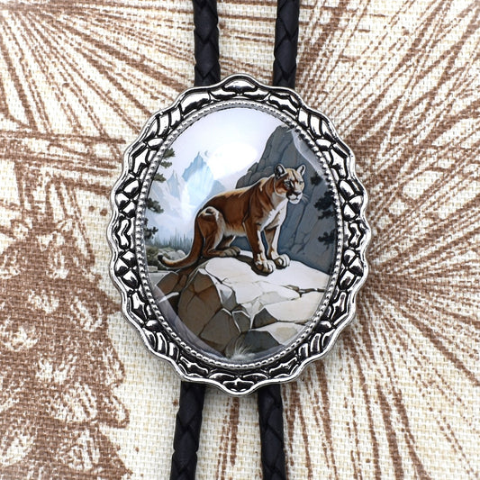 western wedding tie,handmade bolo tie,bola string bolo tie,western lariat bolo,mens bolo tie man,womens ladies bolo,custom personalized,black tie brown tie,cowboy bolo tie,southwestern bolo,cougar bolo tie,mountain lion,cougar belt buckle