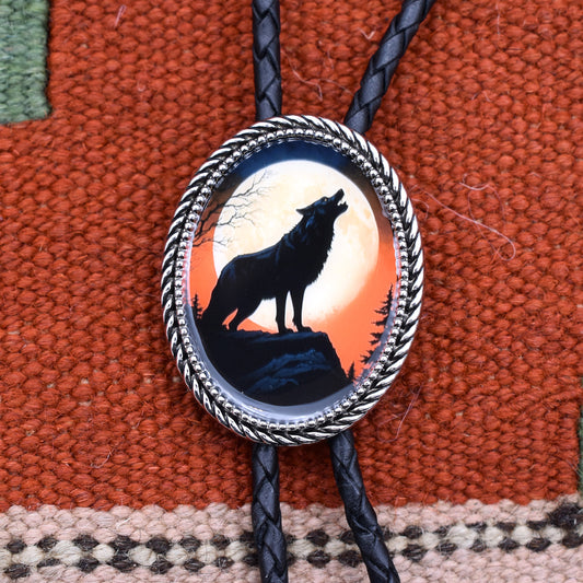 bola string bolo tie,western lariat bolo,mens bolo tie man,womens ladies bolo,black tie brown tie,howling wolf bolo,lone wolf coyote,spirit animal wolf,tshirt hat sweater,wolf bolo tie,moon night sky,wolf belt buckle,western bolo tie