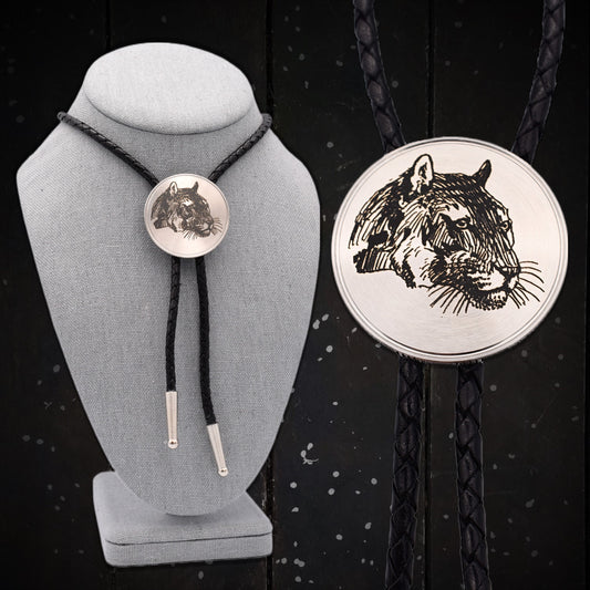 Bolo Tie,hat shirt mug,buffalo herd,bison buffalo bolo,buffalo ranch hunt,african safari,water buffalo hunt,cape buffalo hunt,gazelle zebra,lion cheetah,asia tiger,endangered tiger,siberian tiger