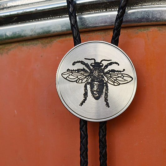 Bolo Tie,beekeeper suit,honey bee art,save the bees,honeybee jewelry,beekeeper shirt hat,bee bolo tie,bee belt buckle,solid brass honeybee,yellowjacket wasp,hornet bug insect,bee smoker tool,Cowboy wedding tie